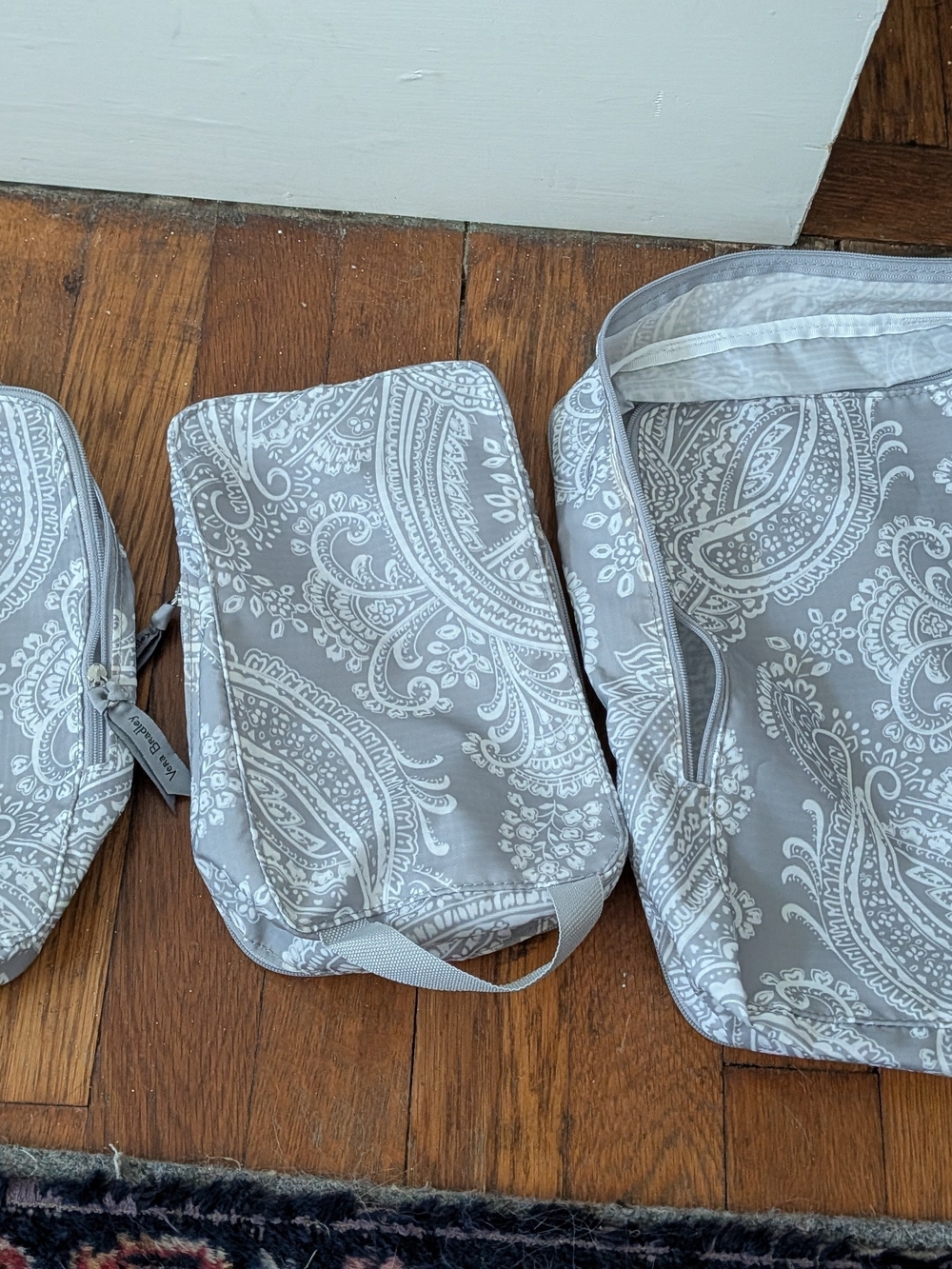 Light Gray Paisley Packing Cube Set - Travel Organizer